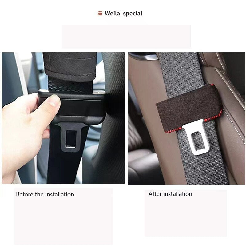 car accessories For tesla Model 3/y Car Seat Belt Buckle Clip Protector Car styling Safety belt buckle sleeve