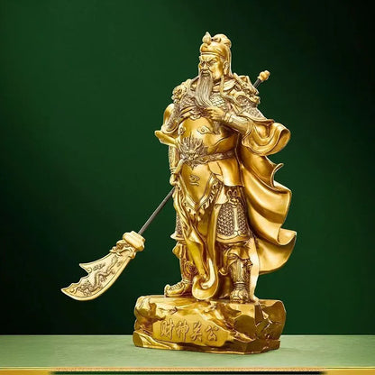 Fengshui Fortune Guan Gong Sculpture Resin Accessories Home Cabinet Figurines Decoration Office Store Guan Yu Statue Ornaments
