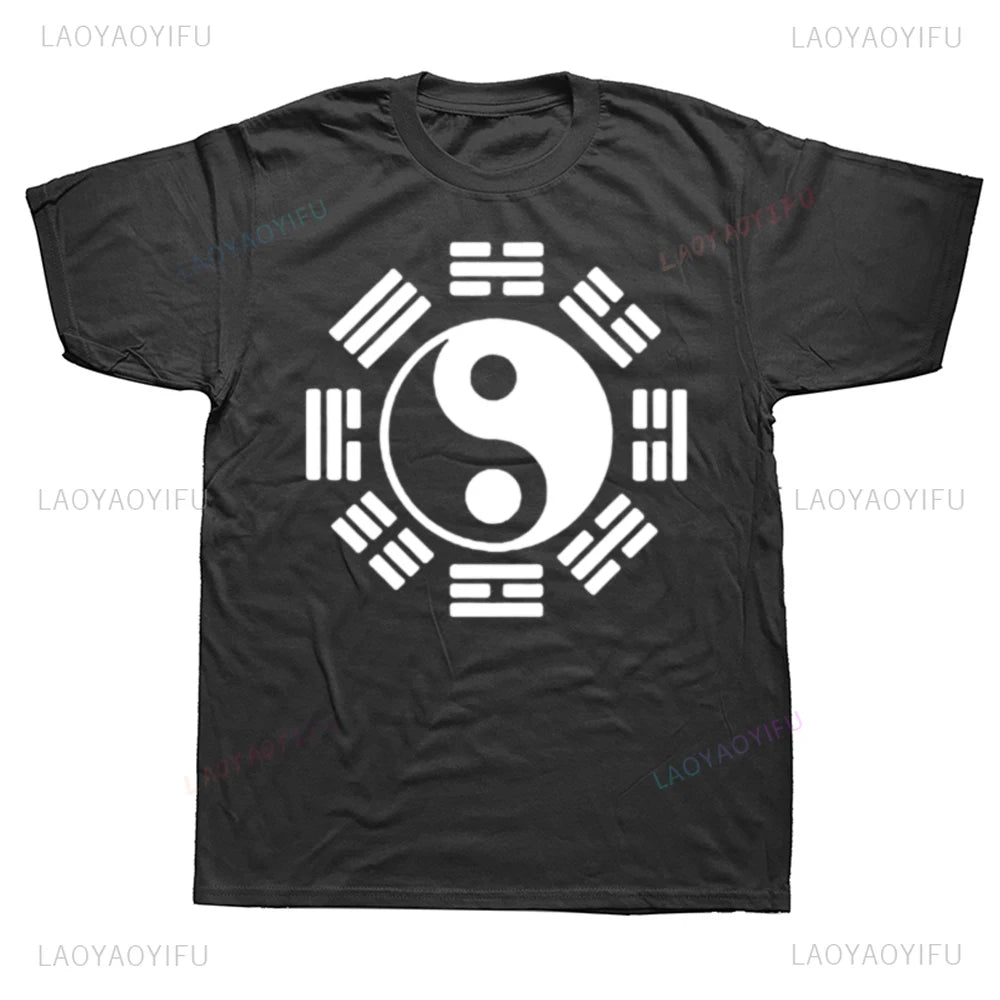 Ching Kungfu Art Chinese Yin Yang Tai Chi Tshirt Awesome Short Sleeve Gift T Shirt Causal Fashion Summer Style Vintage T-Shirt