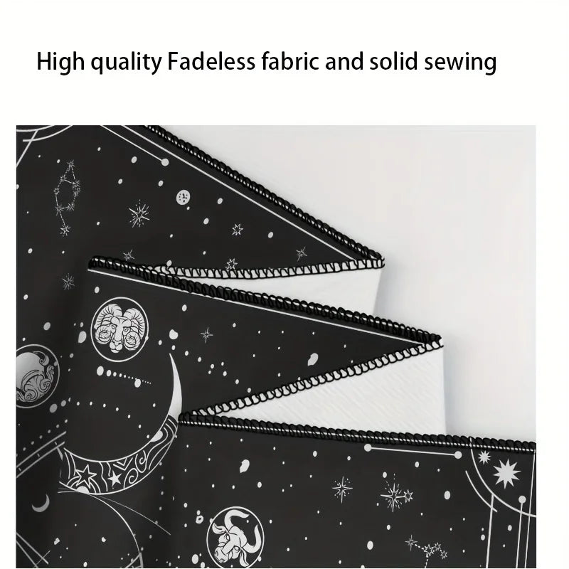 1pcS75*58cm Sun Moon Horoscope Divination Printed Tapestry Home DecorTapestry Wall Decor