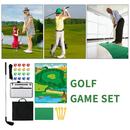 Golf Chipping Game Golf Chipping Battle Game With Hitting Mat Sticky Practice Mat With Club Putting Green Training Equipment For