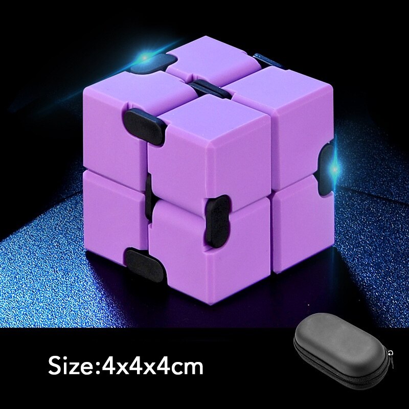 Infinity Cube Fidget Toys Metal Plastic Antistress Cube Magic Folding Game Stress Anxiety Relief Fingertip for Adult Kids Gift