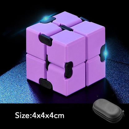 Infinity Cube Fidget Toys Metal Plastic Antistress Cube Magic Folding Game Stress Anxiety Relief Fingertip for Adult Kids Gift