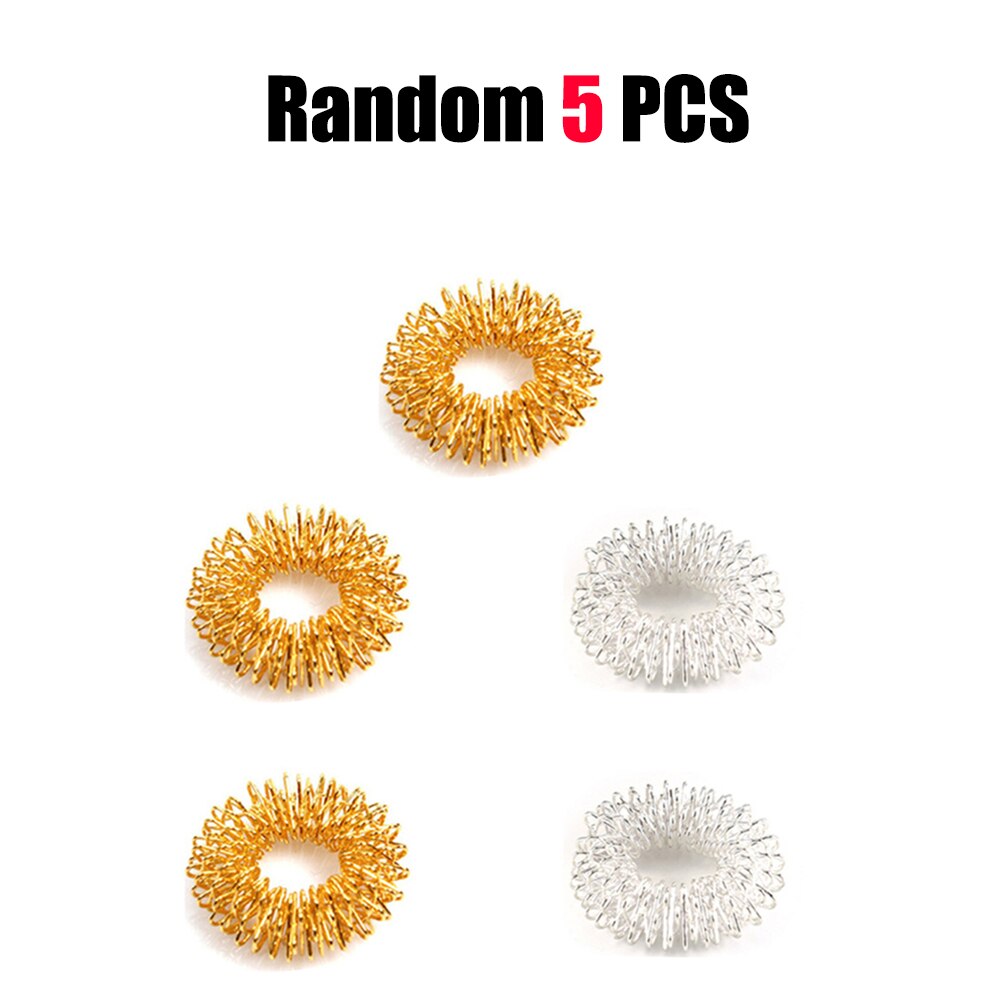 15Pcs Fidget Toys Finger Ring Toy Stress Relief Sensory Spring Finger Autism Anti Stress ADHD Toy Kid Aldult Finger Massage Ring