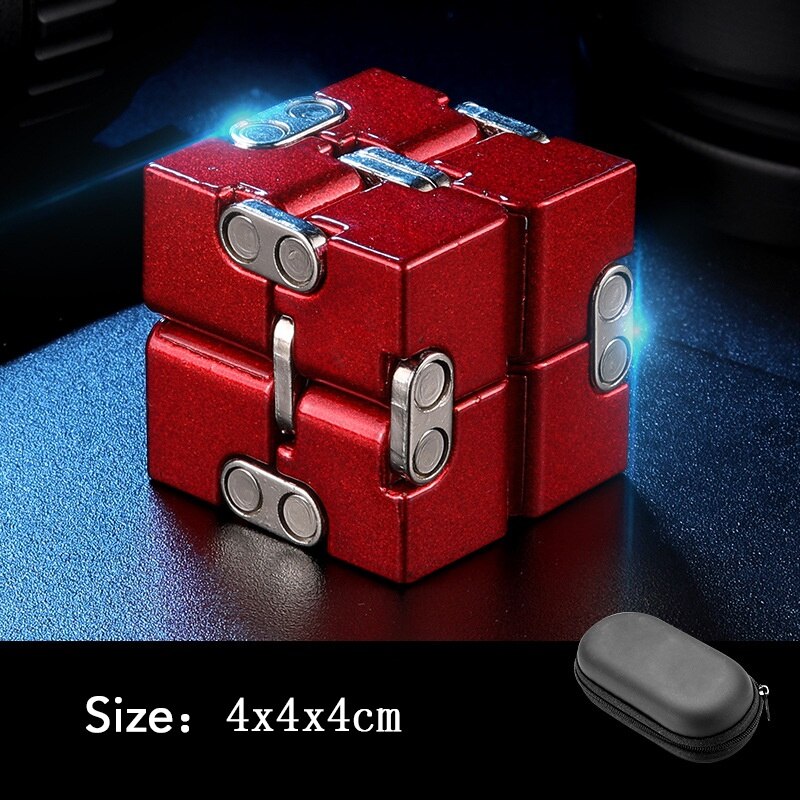 Infinity Cube Fidget Toys Metal Plastic Antistress Cube Magic Folding Game Stress Anxiety Relief Fingertip for Adult Kids Gift