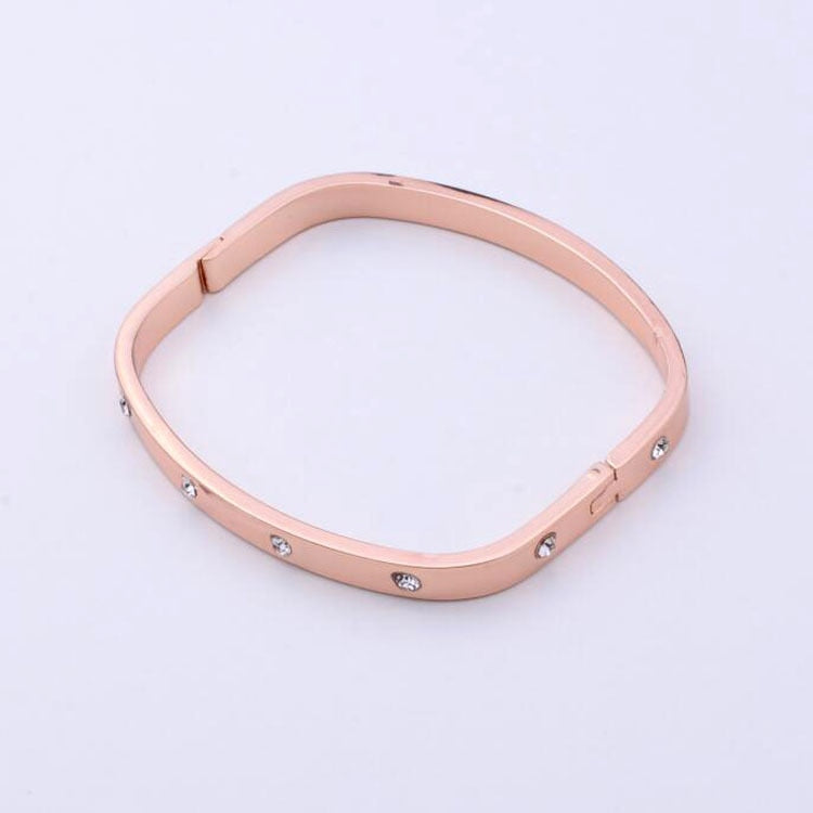 Hot Luxury Rose Gold Stainless Steel Bracelets Bangles Female Heart Forever Love Brand Charm Bracelets for Women Famous Jewelry