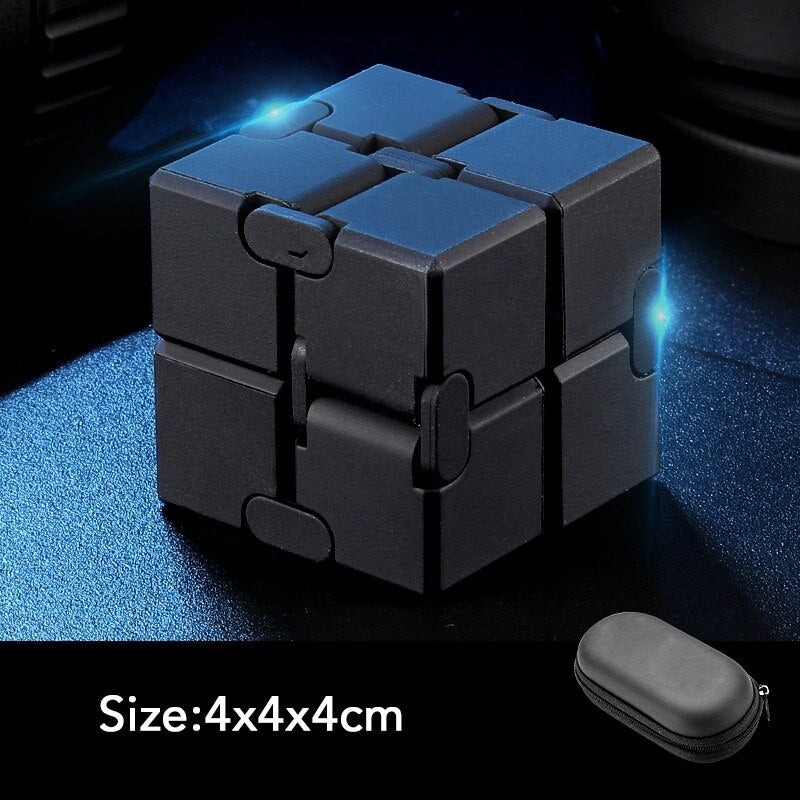 Infinity Cube Fidget Toys Metal Plastic Antistress Cube Magic Folding Game Stress Anxiety Relief Fingertip for Adult Kids Gift