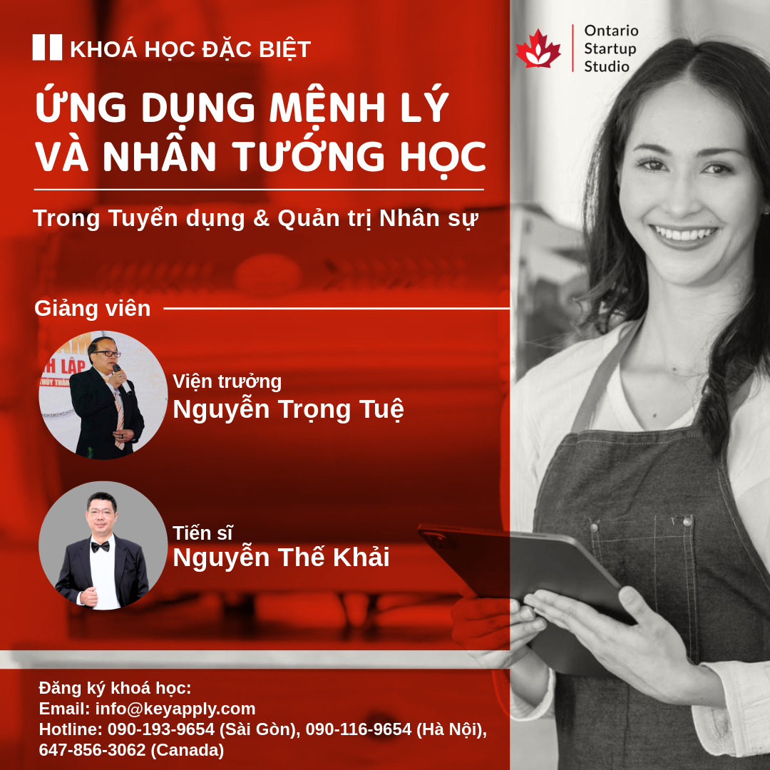 Khoá học: Ứng dụng Mệnh lý và Nhân tướng học trong Tuyển dụng và Quản trị nhân sự