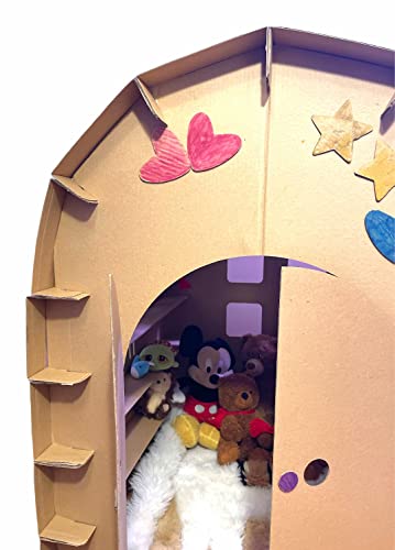 Lam’s Cardboard Indoor DIY Playhouse Toy – Customizable Indoor Playhouse for Kids, Great Educational Gift That Help Maximize Kids’ Creativity While Creating Sweet Childhood Memories