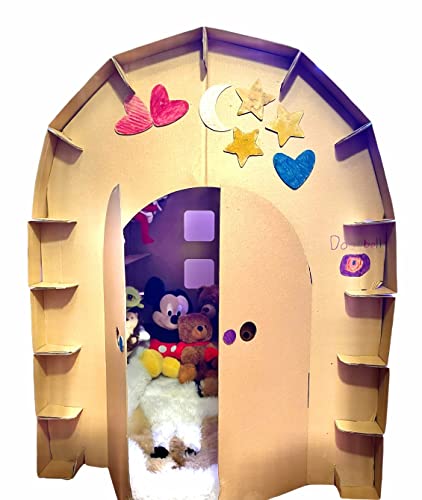 Lam’s Cardboard Indoor DIY Playhouse Toy – Customizable Indoor Playhouse for Kids, Great Educational Gift That Help Maximize Kids’ Creativity While Creating Sweet Childhood Memories