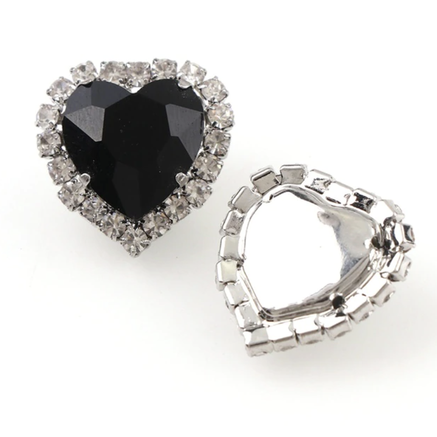 Heart-shaped Flatback Rhinestone (Bag of 10pcs)