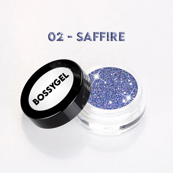 BOSSYGEL - Disco Reflective Dust Glitter Powder (2g) - 02 SAFFIRE