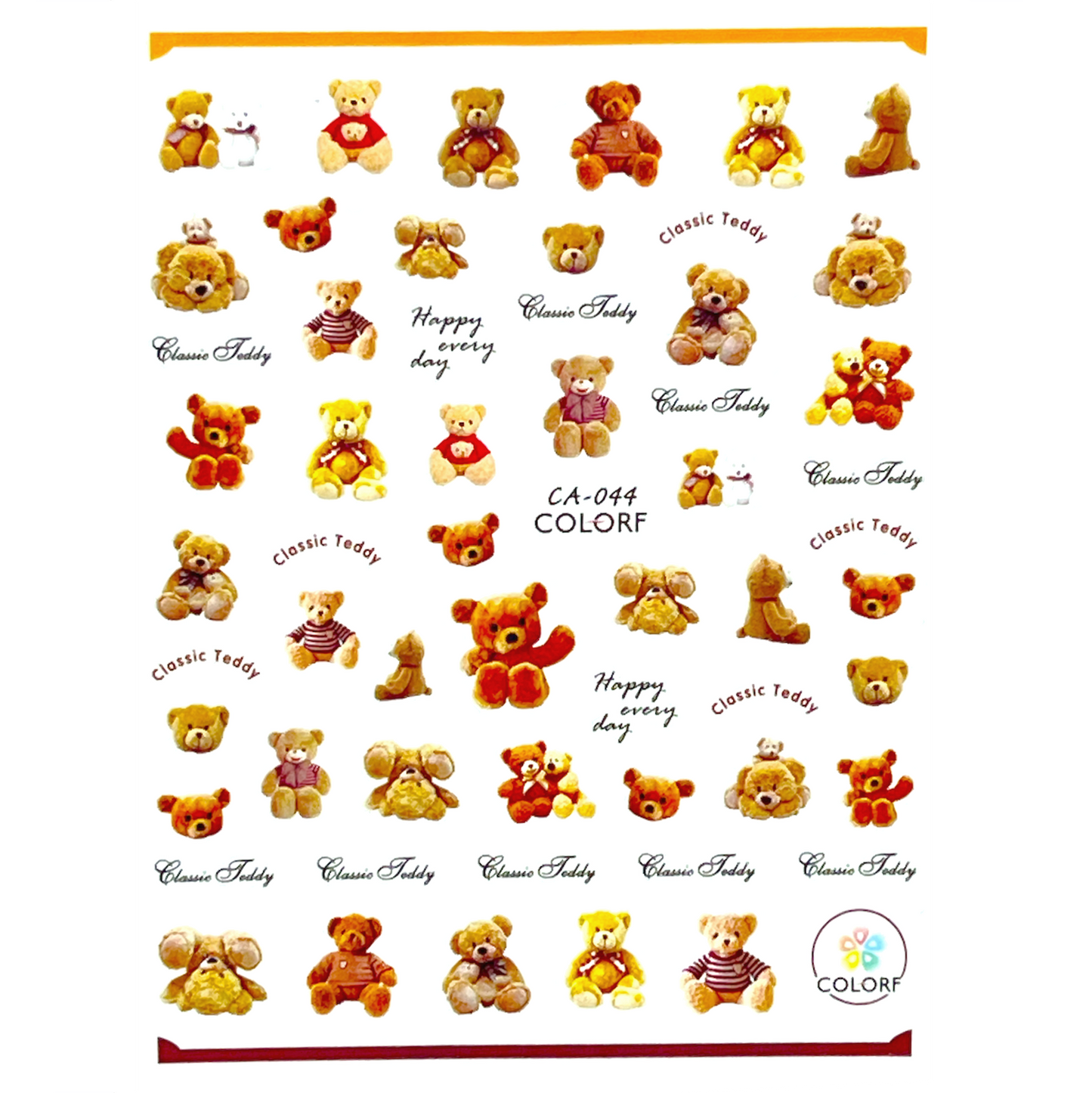 Nail Sticker - Teddy Bear - CA044