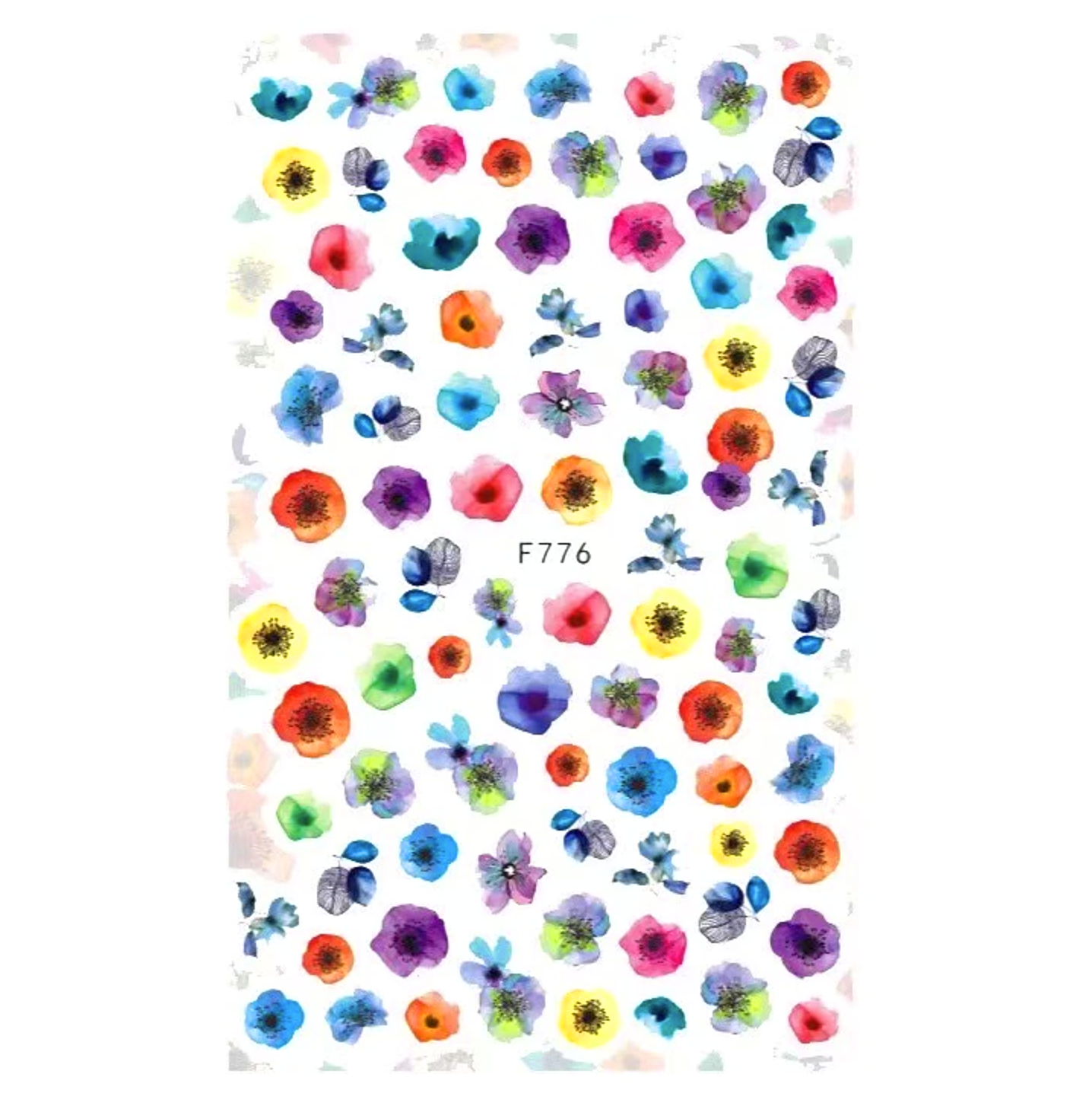 Nail Sticker - Flowers - F776