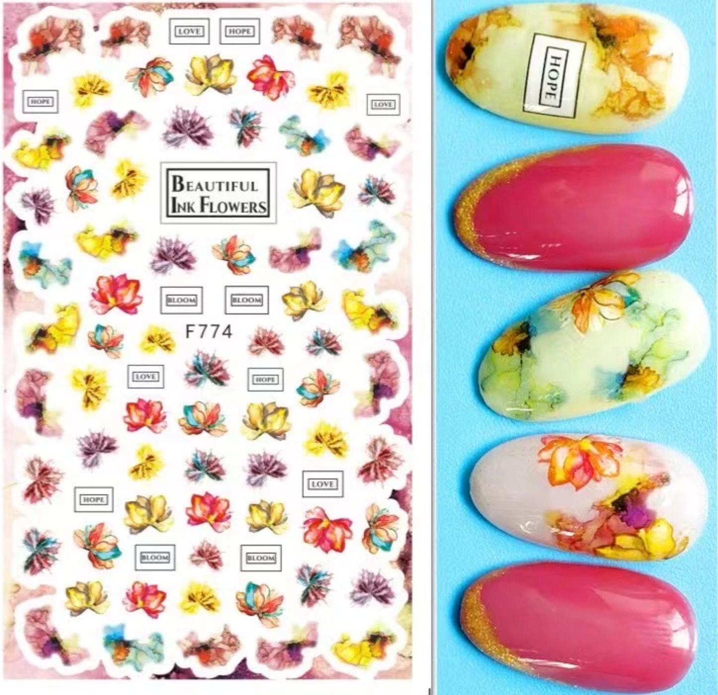 Nail Sticker - Flowers - F774