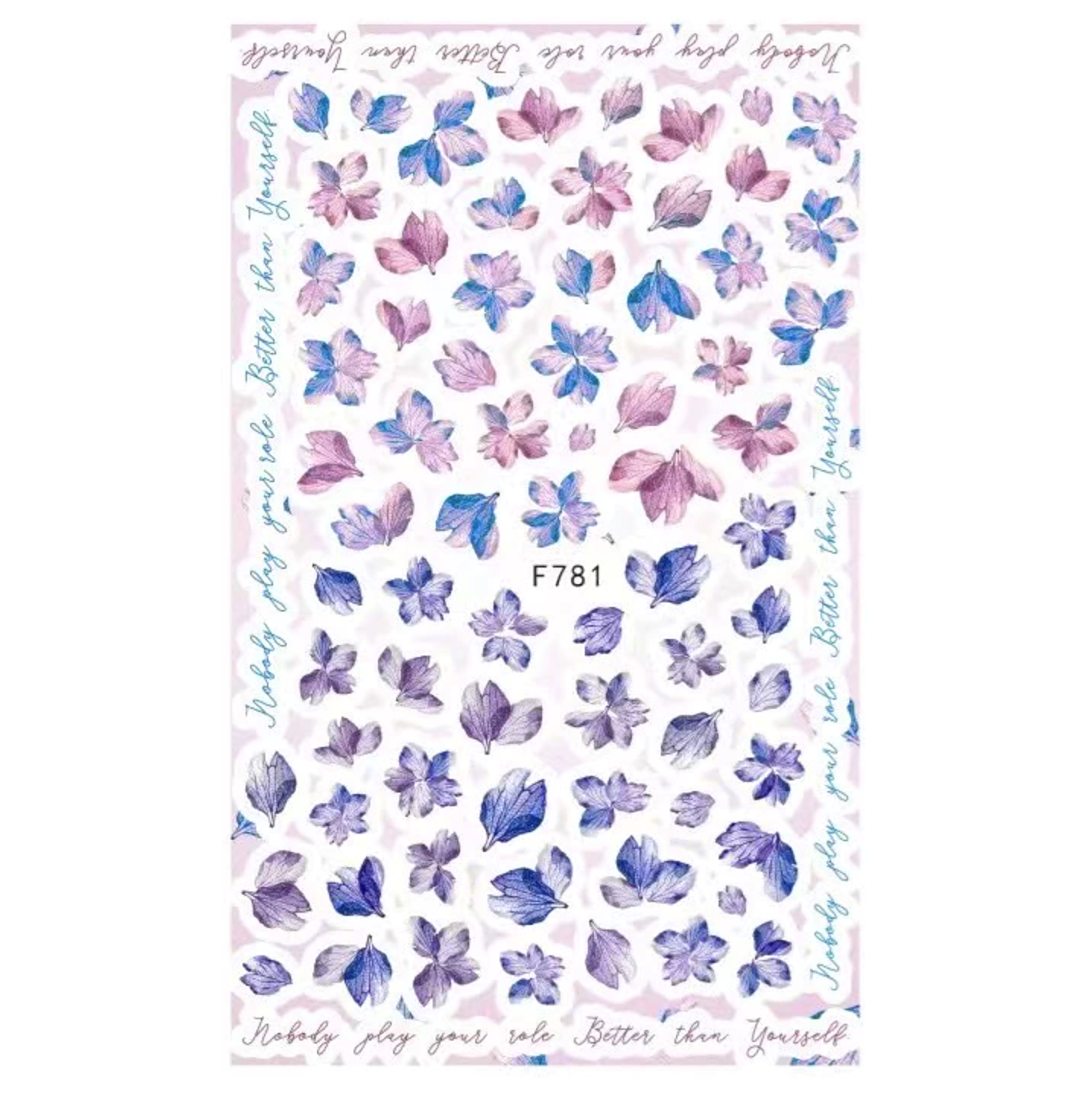 Nail Sticker - Flowers - F781