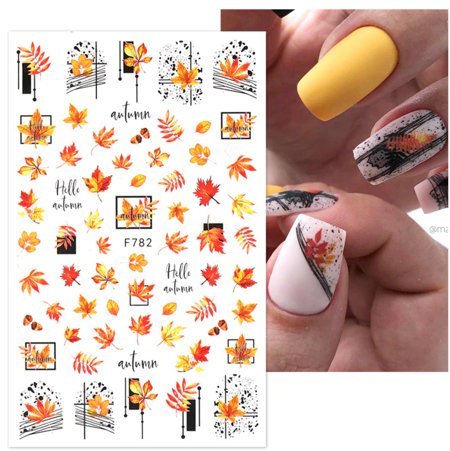 Nail Sticker - Flowers - F782