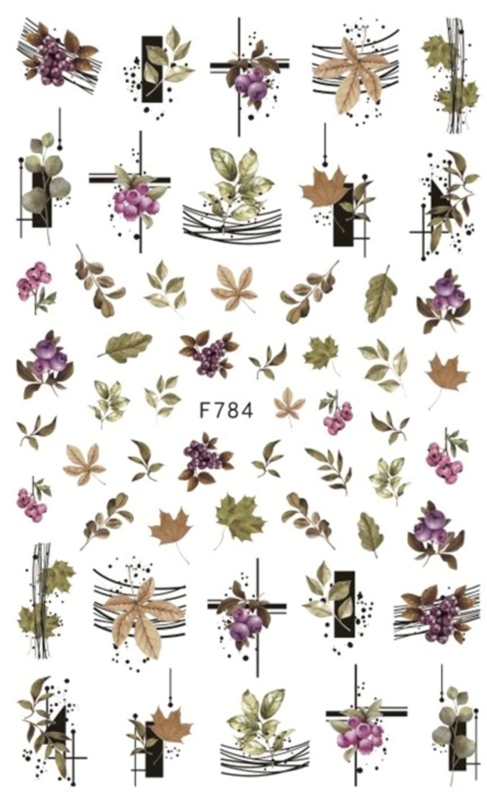 Nail Sticker - Flowers - F784