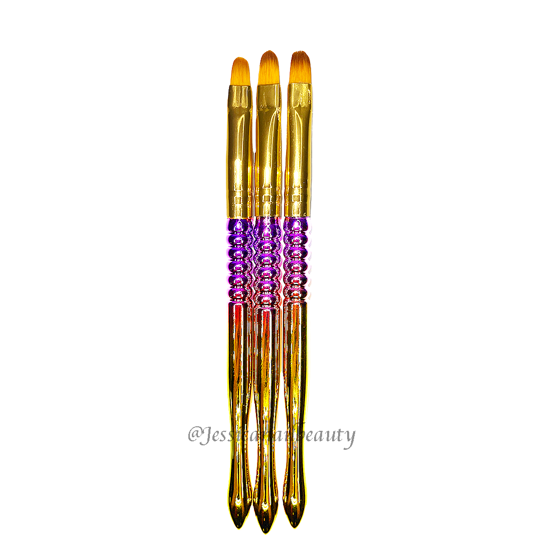 Gold Mermaid Gel Brush (SET OF 3 different sizes)