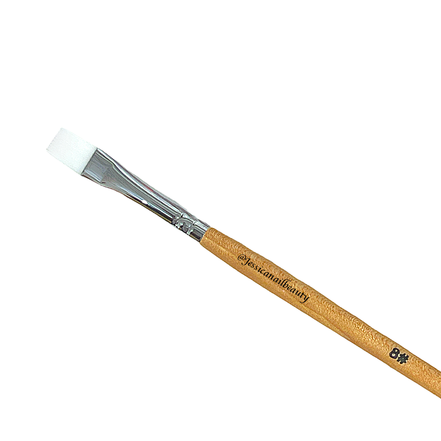 Wooden Flat Gel Brush #8