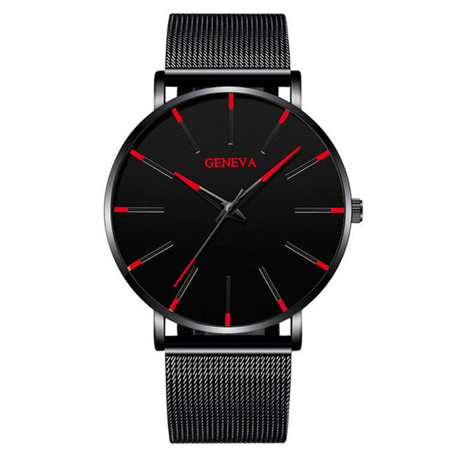 2022 Minimalist Men&#39;s Fashion Ultra Thin Watches Simple Men Business Stainless Steel Mesh Belt Quartz Watch relogio masculino