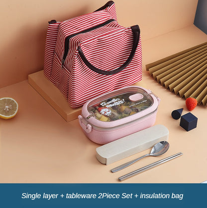 Stainless Steel Insulated Lunch Box Student School Multi-Layer Lunch Box Tableware Bento Food Container Storage Breakfast Boxes