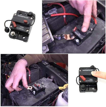 30A-300A Circuit Breaker 12V Trolling with Manual Reset Car Boat Manual Power Protect for Audio System Fuse Car 48VDC Waterproof