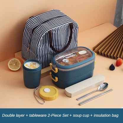 Stainless Steel Insulated Lunch Box Student School Multi-Layer Lunch Box Tableware Bento Food Container Storage Breakfast Boxes