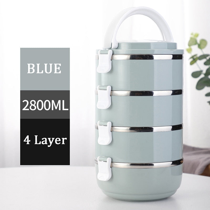 Multi-Layer Stainless Steel  Lunch Box Food Portable Thermal  Lunchbox Picnic Office Kids  Workers School Japanese Bento