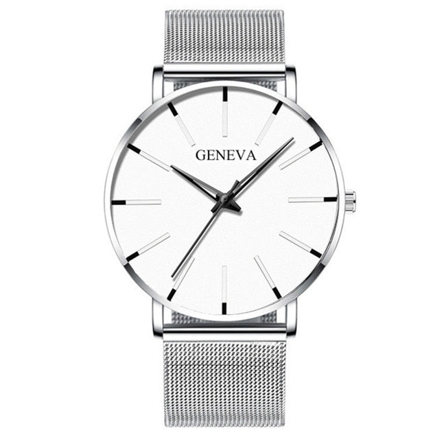 2022 Minimalist Men&#39;s Fashion Ultra Thin Watches Simple Men Business Stainless Steel Mesh Belt Quartz Watch relogio masculino