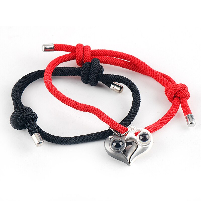 Couple Bracelet Magnetic Love Bracelet Braided Rope Chain Christmas Friend Gift