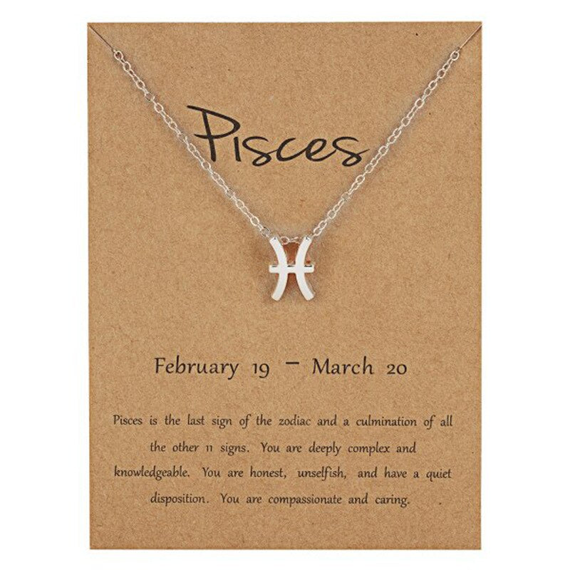 12 Zodiac Horoscope Female Star Sign Constellation Pendant Gold Chain Leo Choker Necklaces for Women Jewelry Collier