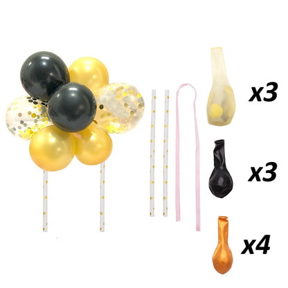 10pcs/Set 5 Inch Balloon Cake Topper Rose Gold Balloon Cake Toppers for Baby Shower Birthday Party Wedding Decorations