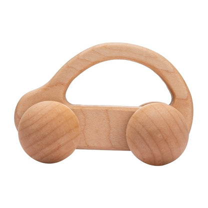 1pc Organic Beech Wooden Car For Babies BPA Free Montessori Toys Wooden Rattle Brain Game Toys Handmade Crafts Gift Child Block