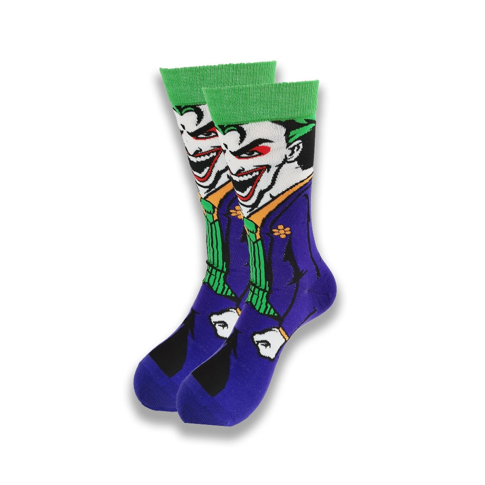 A Pair of Autumn and Winter High Quality Cartoon Socks Men Hip-Hop Street Soft and Comfortable Socks Skateboard Crew