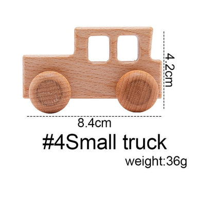 1pc Organic Beech Wooden Car For Babies BPA Free Montessori Toys Wooden Rattle Brain Game Toys Handmade Crafts Gift Child Block