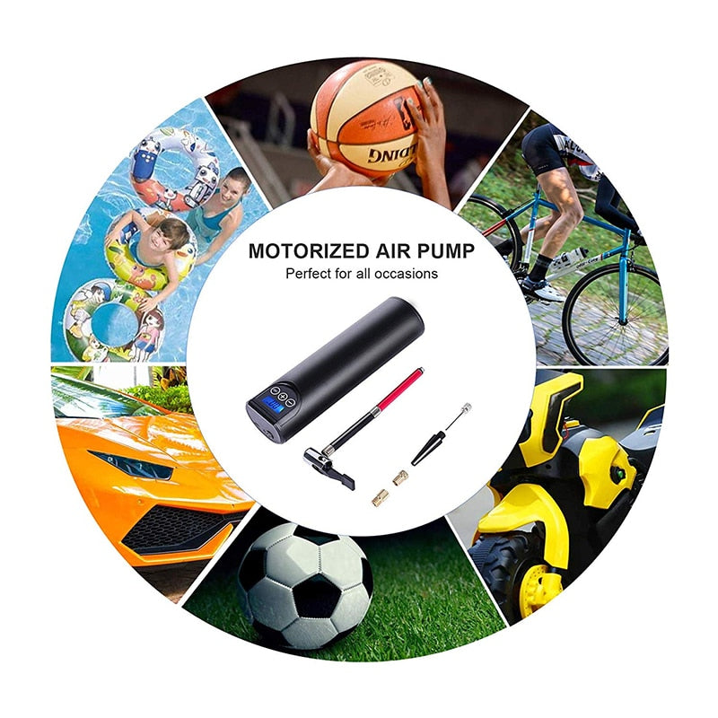 12V 150PSI Rechargeable Air Pump  Tire Inflator Cordless Portable Compressor Digital Car Tyre Pump for Car Bicycle Tires Balls