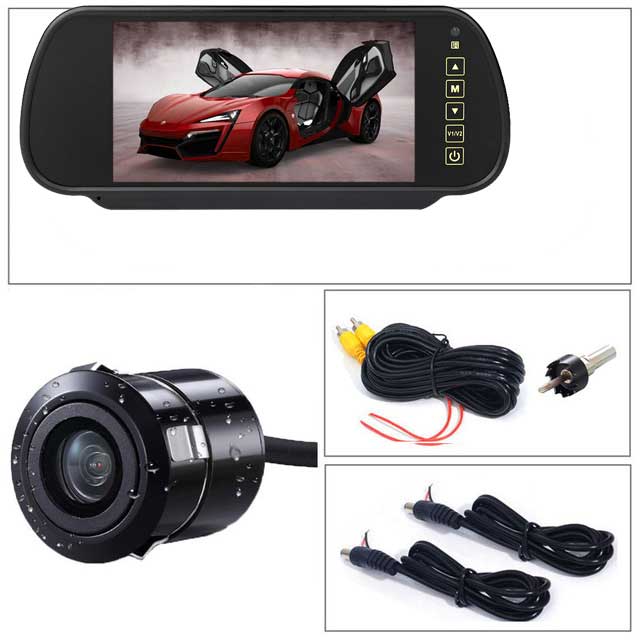 Reverse Parking System 7 inch TFT LCD Screen Car Monitor Rearview Backup Mirror with Night Vision Rearview Camera