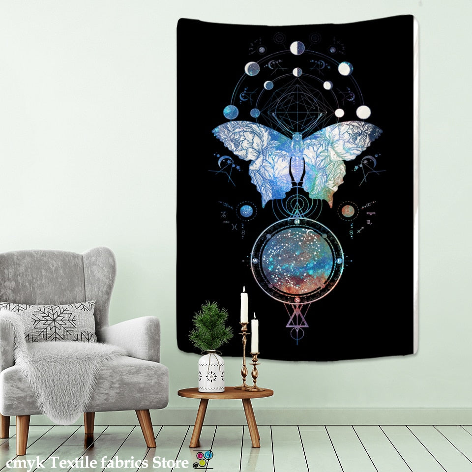 Tarot Card Tapestry Wall Hanging Astrology Divination Bedspread Beach Mat hippie decor wall cloth boho decor witchcraft hippie