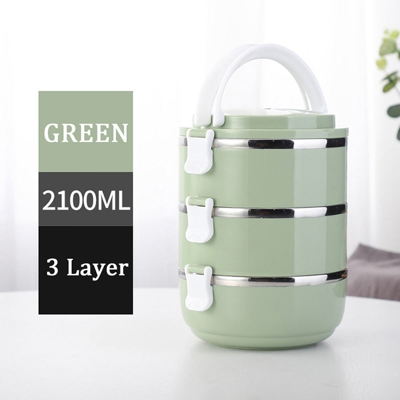 Multi-Layer Stainless Steel  Lunch Box Food Portable Thermal  Lunchbox Picnic Office Kids  Workers School Japanese Bento