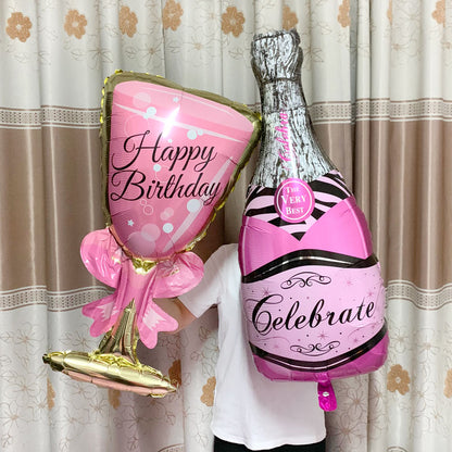 Big Helium Balloon Champagne Goblet Balloon Wedding Birthday Party Decorations Adult Kids Ballons Globos Event Party Supplies .