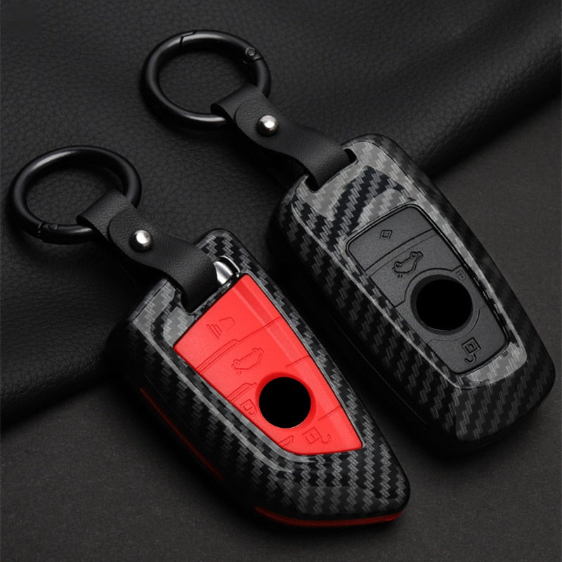 Fashion ABS Carbon fiber Car Remote Key Case Cover For BMW 1 2 3 4 5 6 7 Series X1 X3 X4 X5 X6 F30 F34 F10 F07 F20 G30 F15 F16