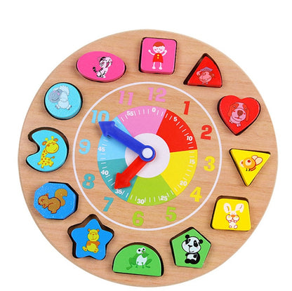 Montessori Wooden Toys Baby Weather Season Calendar Clock Time Cognition Puzzle Preschool Educational Teaching Aids Toys Kids