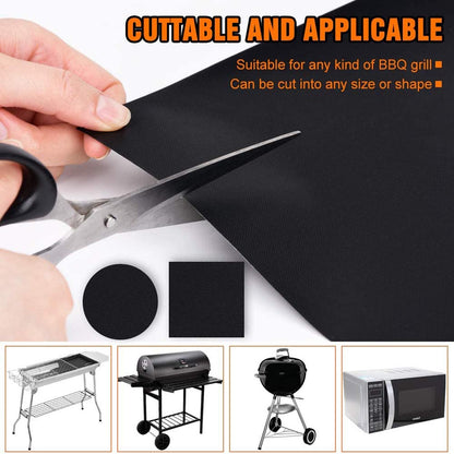 2pcs Non-stick BBQ Grill Mat Baking Mat BBQ Tools Cooking Grilling Sheet Heat Resistance Easily Cleaned Kitchen Tools