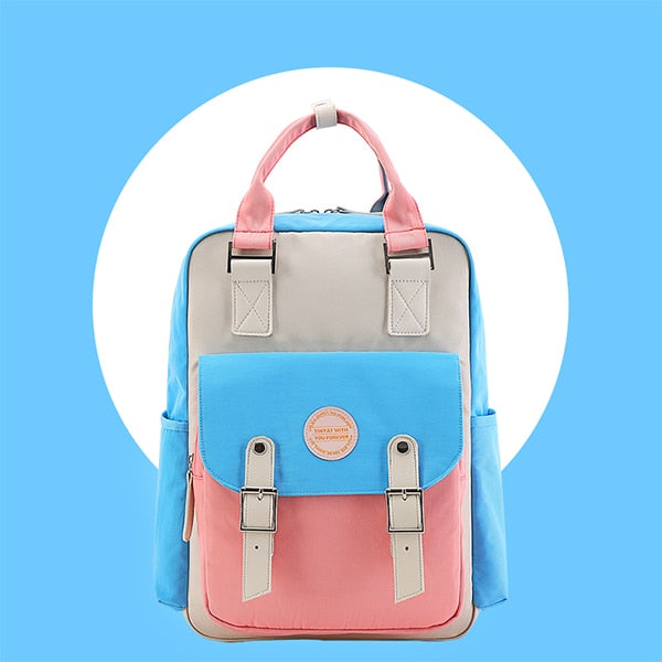 TINYAT Women&#39;s school laptop backpack Youth Donut backpacks High School Bag for teenage girl backpack Kids Book Bag Mochila