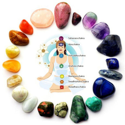 Natural 7 Colors/Set Yoga Energy Stone Chakra Stone Irregular Reiki Healing Crystals Stone Polished Individual Stones