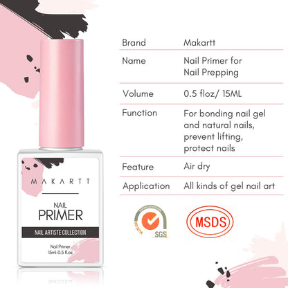 Makartt Nail Dehydrator and Nail Primer Bonder for Nail Prepping, Superior Bonding Primer for Gel Nail Polish