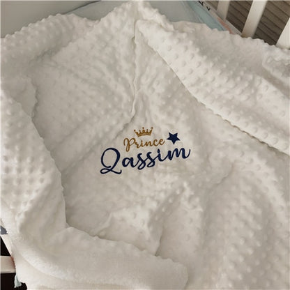 Name Personalised Newborn Baby Blanket Swaddling Baby Bedding Set Swaddle Soft Fleece Toddler Crib Bed Stroller Blanket