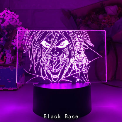 Acrylic Table Lamp Anime Attack on Titan for Home Room Decor Light Cool Kid Child Gift Manga AOT Night Light Attack on titan