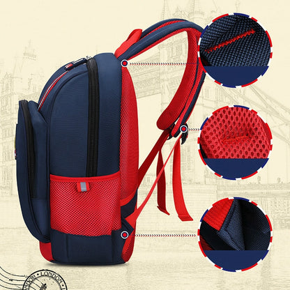 Pupil Students Children England Style Backpack School Bags For Boys Bagpack Mochila Escolar Hombre Waterproof Backpacks Kids Bag